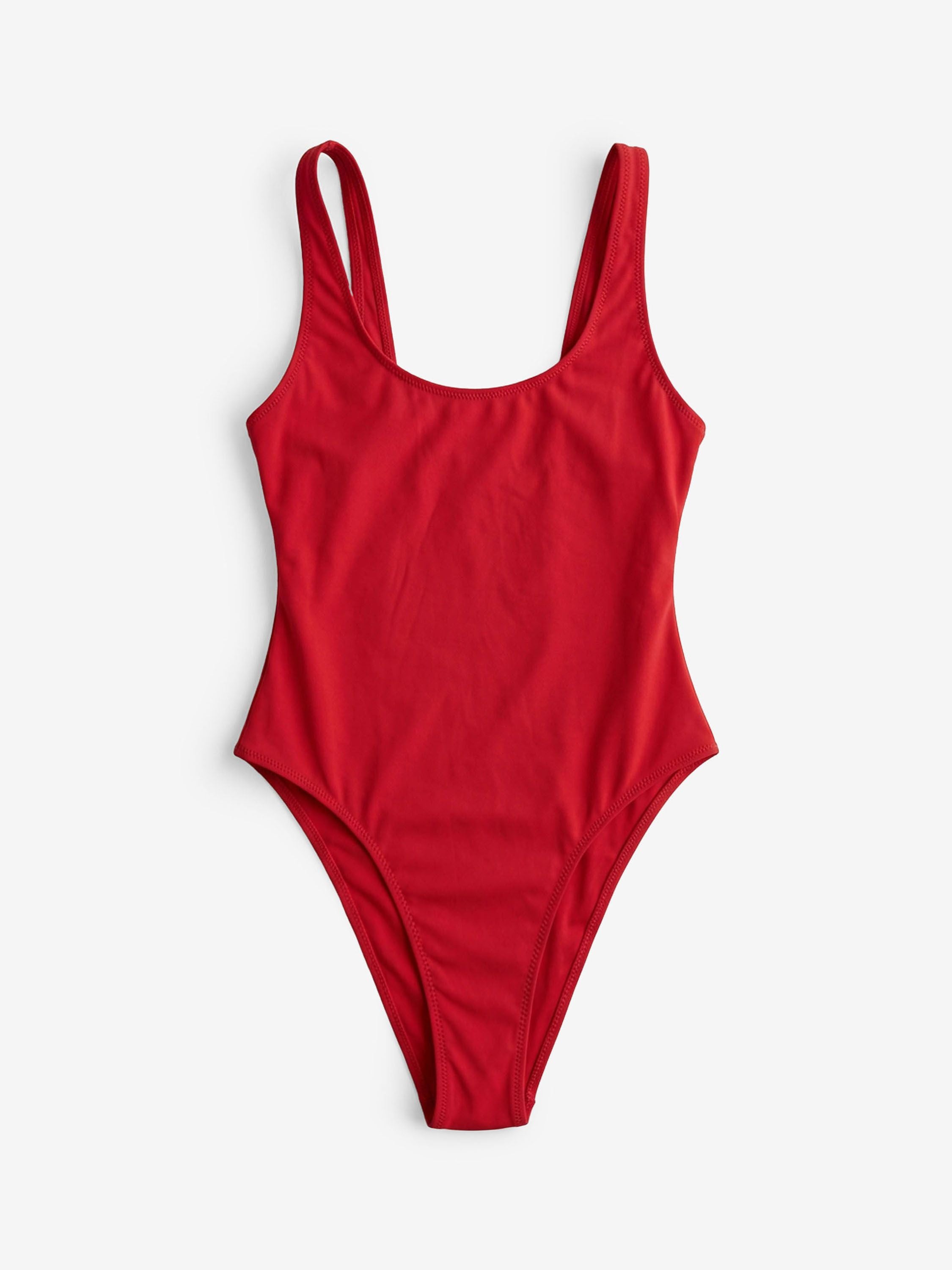 Main Rose Scoop Swimsuit Red