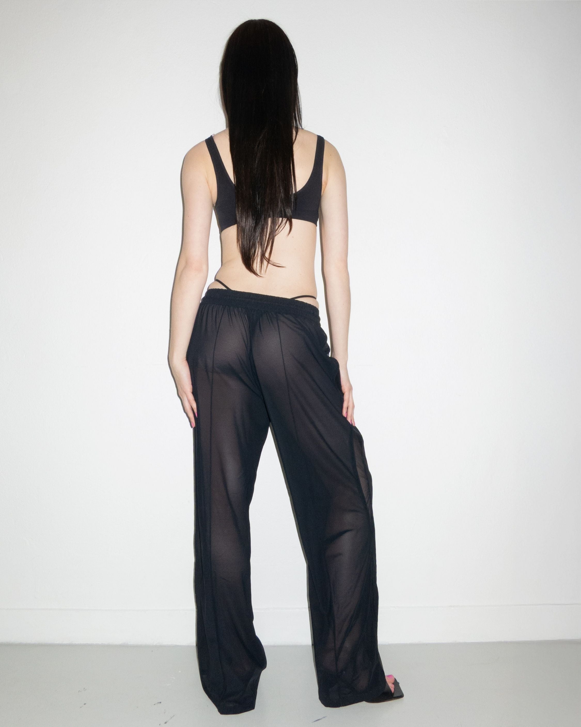 Power Mesh Sweatpants, Black