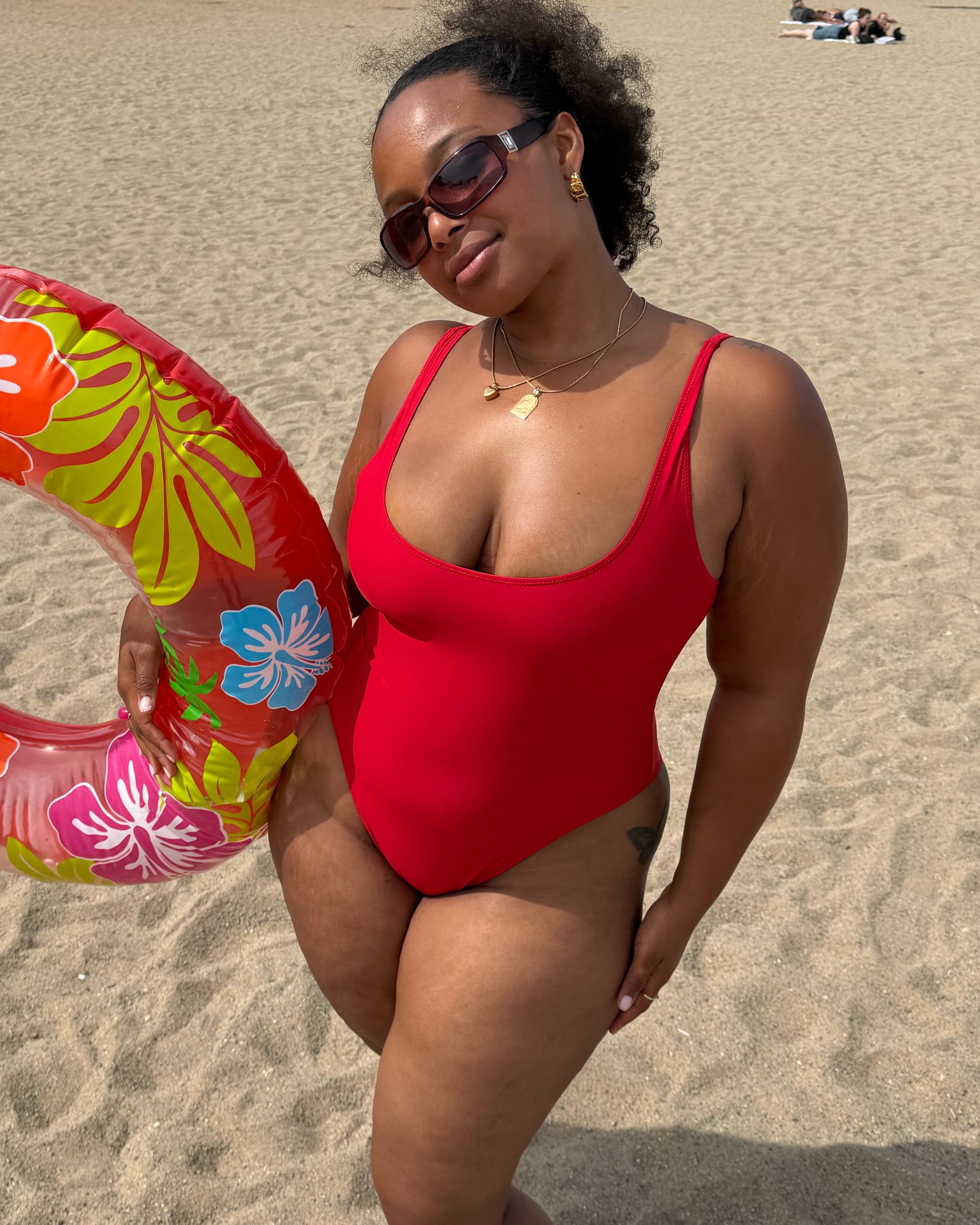Easy Breezy Scoop Swimsuit, Red