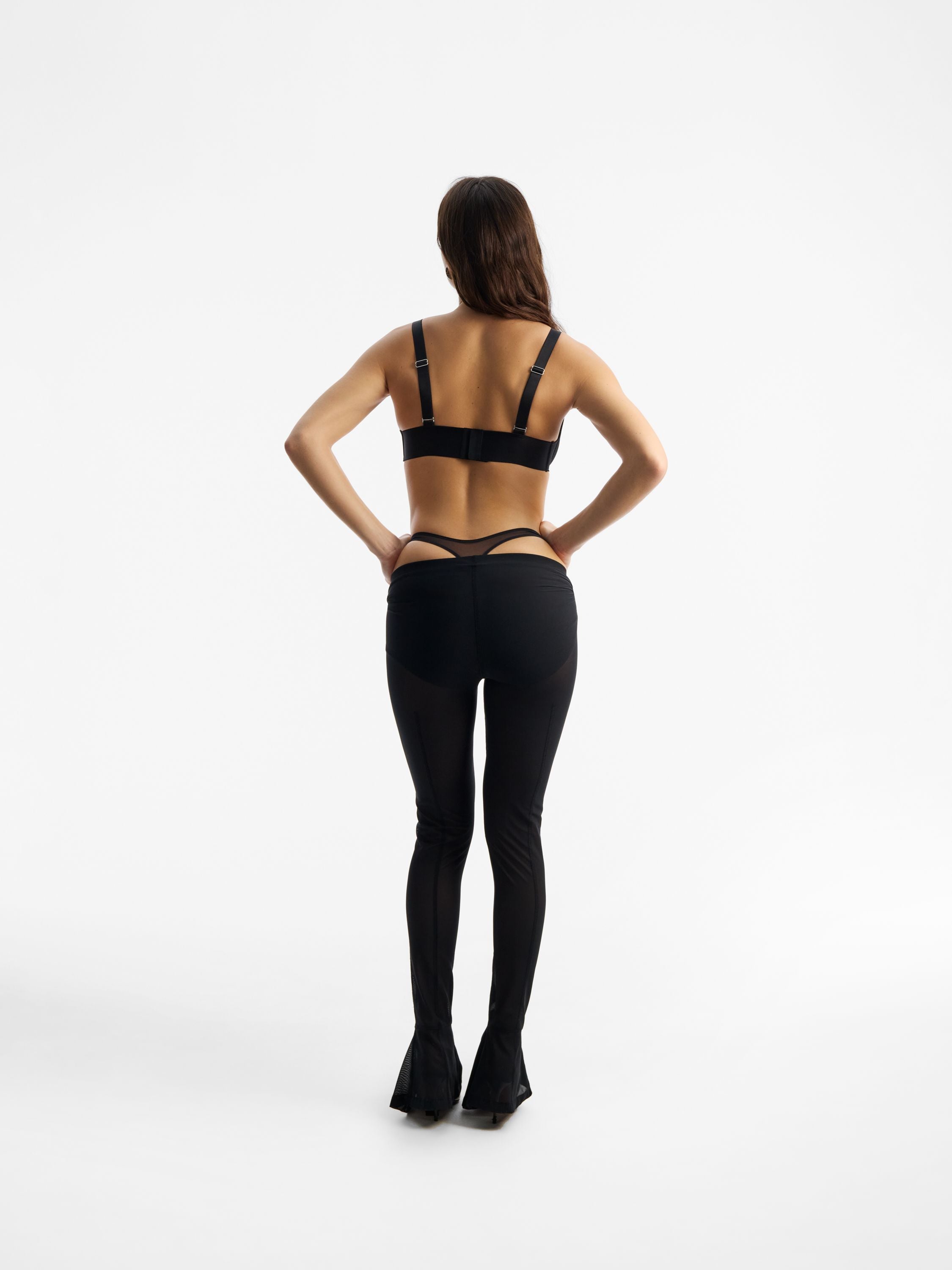 Power Mesh Kick Tights, Black