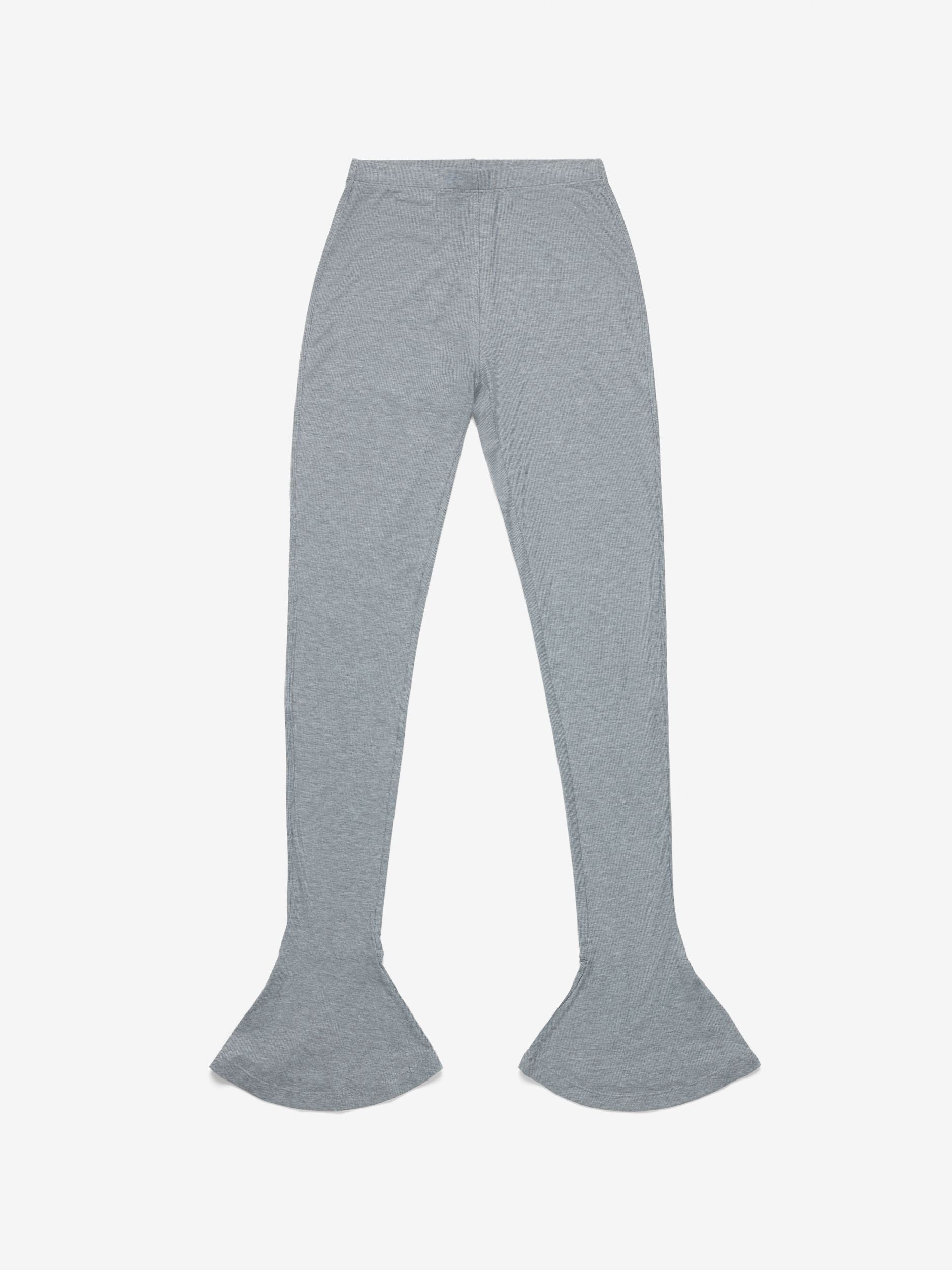 Ultrasoft Rib Kick Tights, Grey Melange