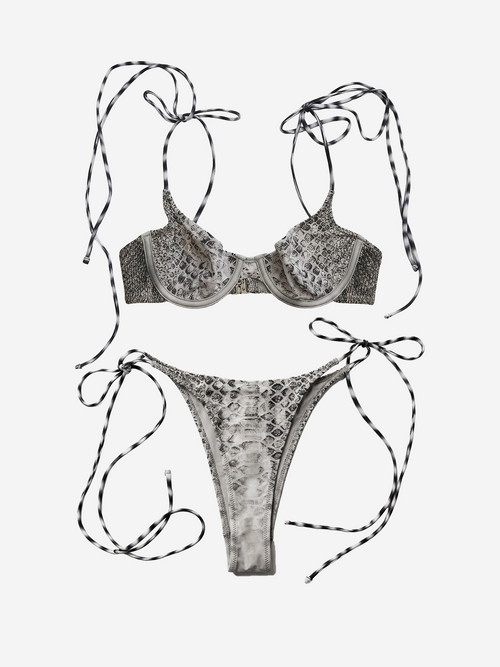 Sun Soaked Underwire Tie Set, Python