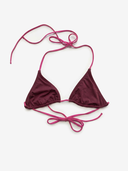 Main Rose Triangle Bikini Hot Pink & Burgundy