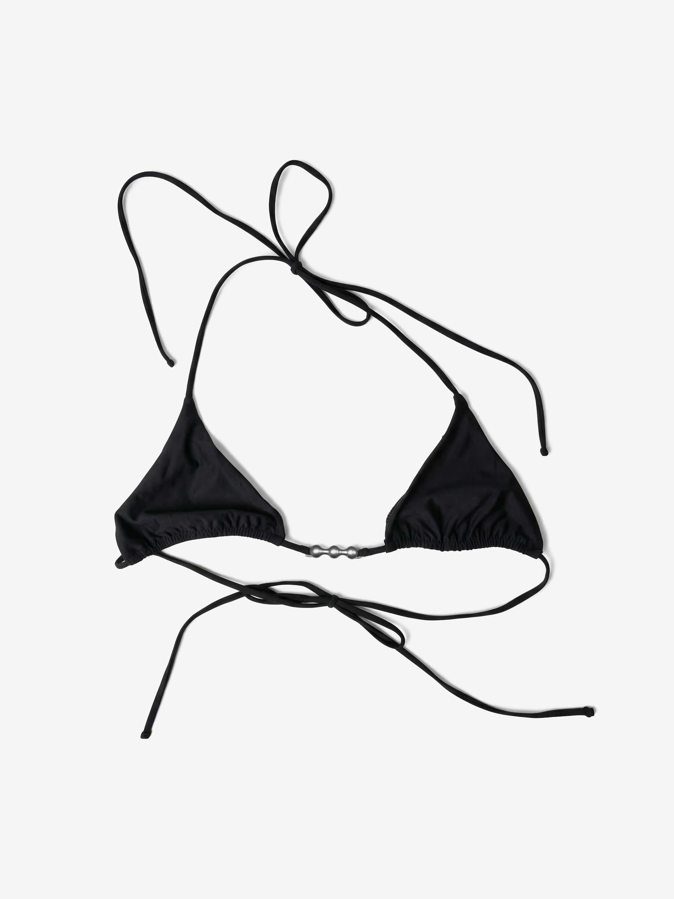 Main Rose Triangle bikini top Hardware Black