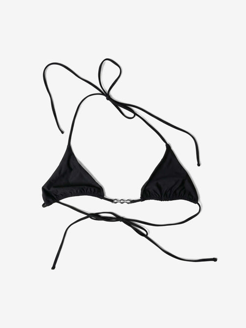 Main Rose Triangle bikini top Hardware Black