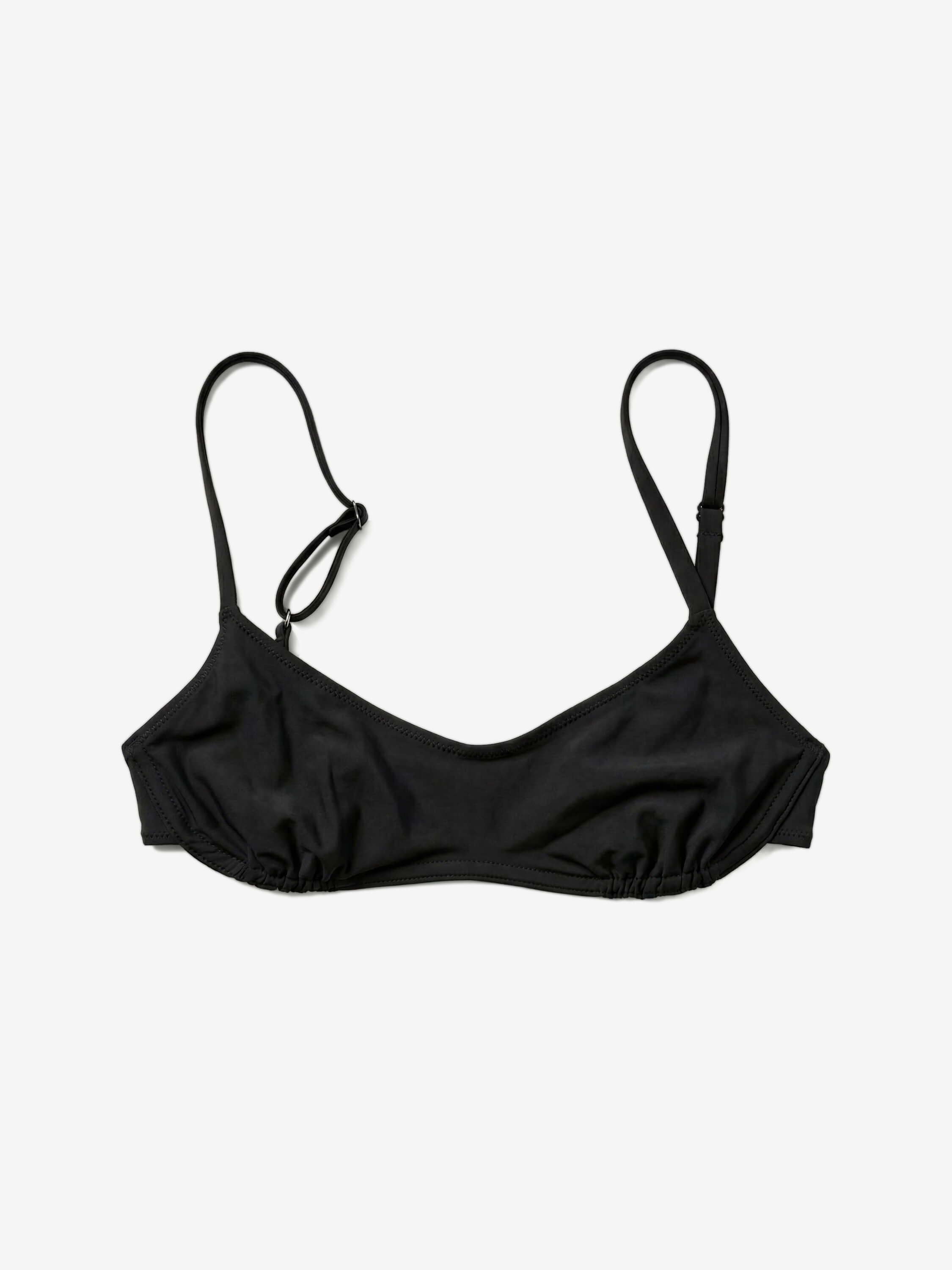 Main Rose Scoop Bikini top black