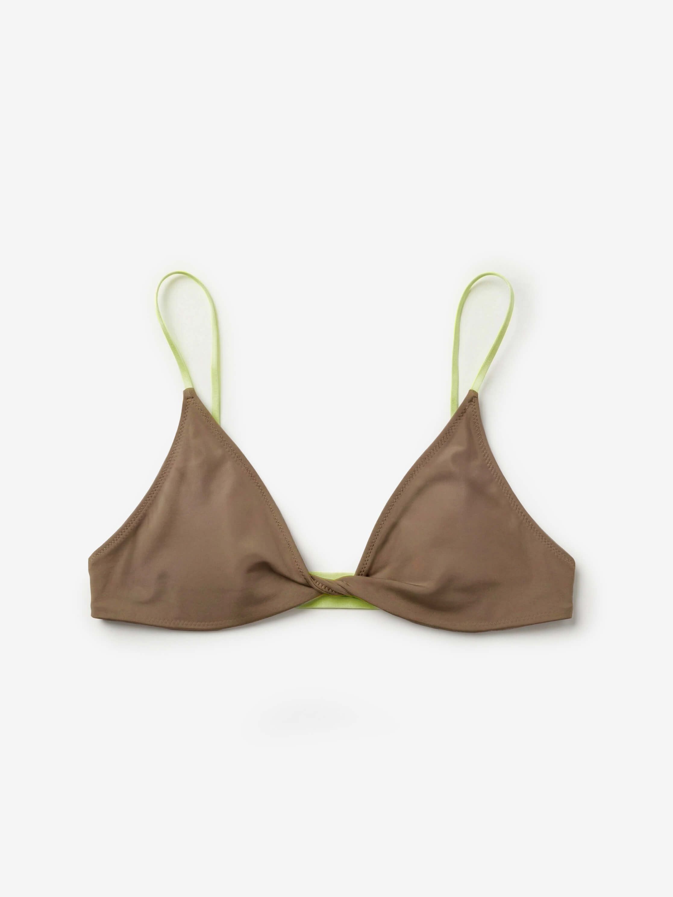 Main Rose Twisted Triangle bikini rop Taupe/citrus