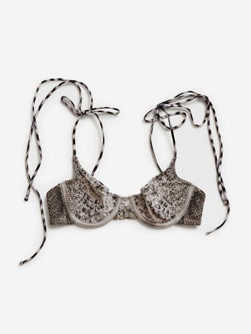 Main Rose Underwire Bikini Top Snake