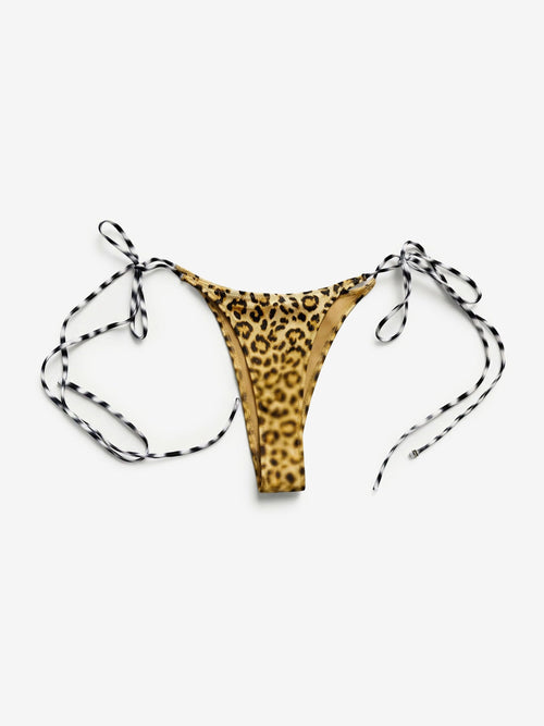 Tie Bikini Bottom Leopard