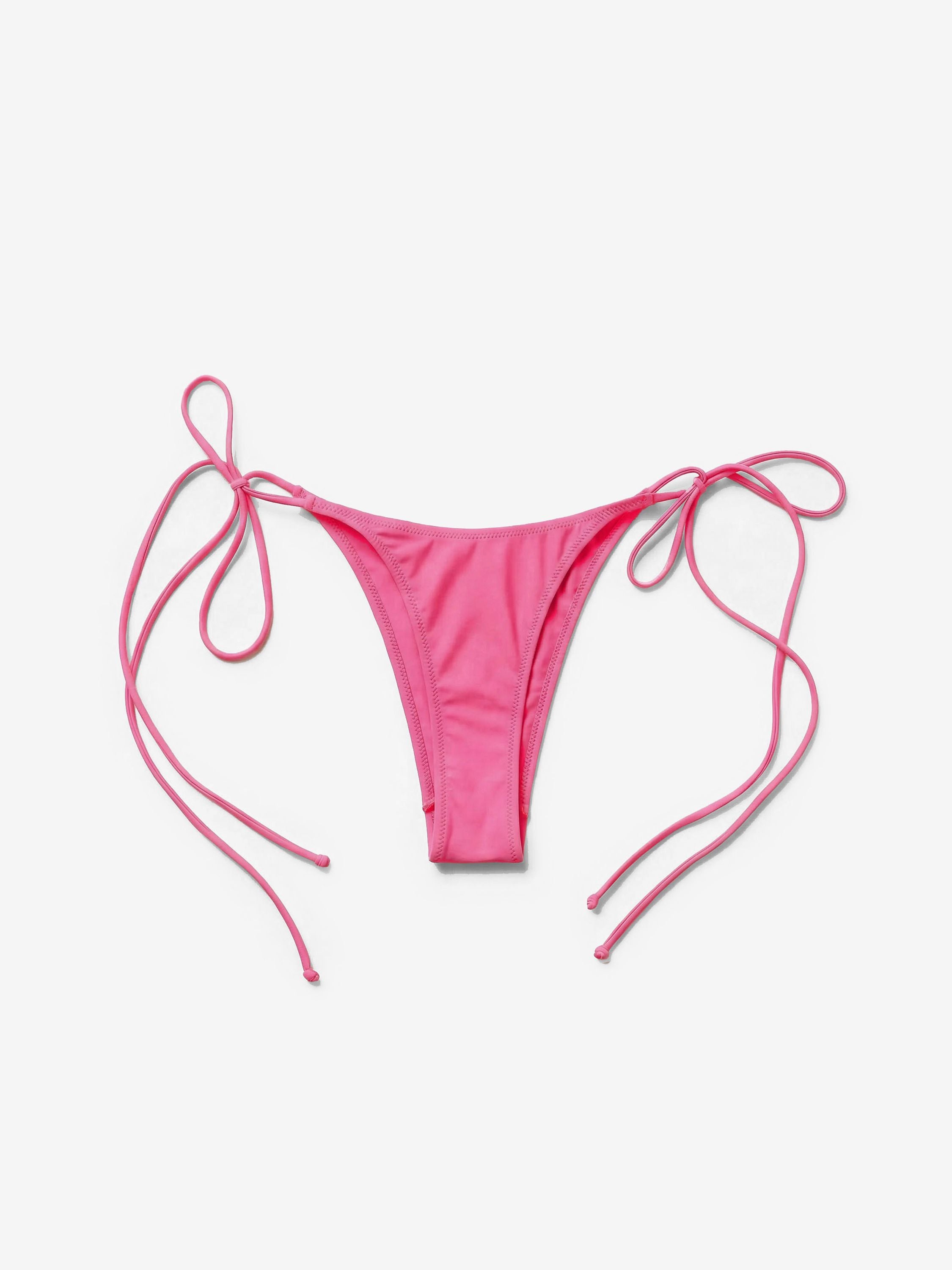 Main Rose Tie Bikini Bottom Hot Pink