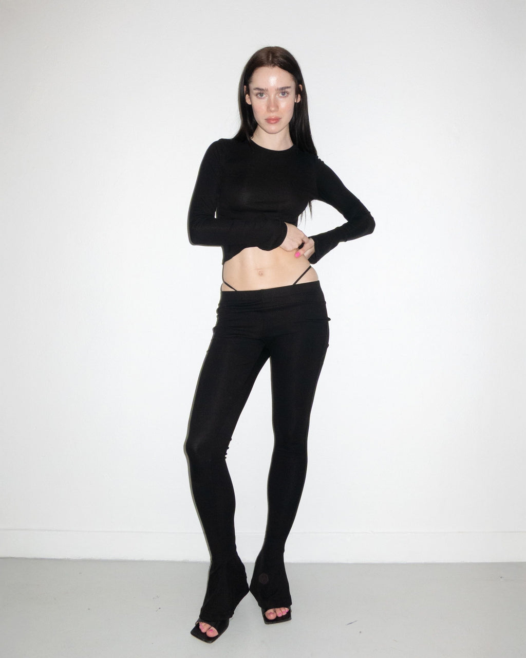 Ultrasoft Rib Kick Tights, Black