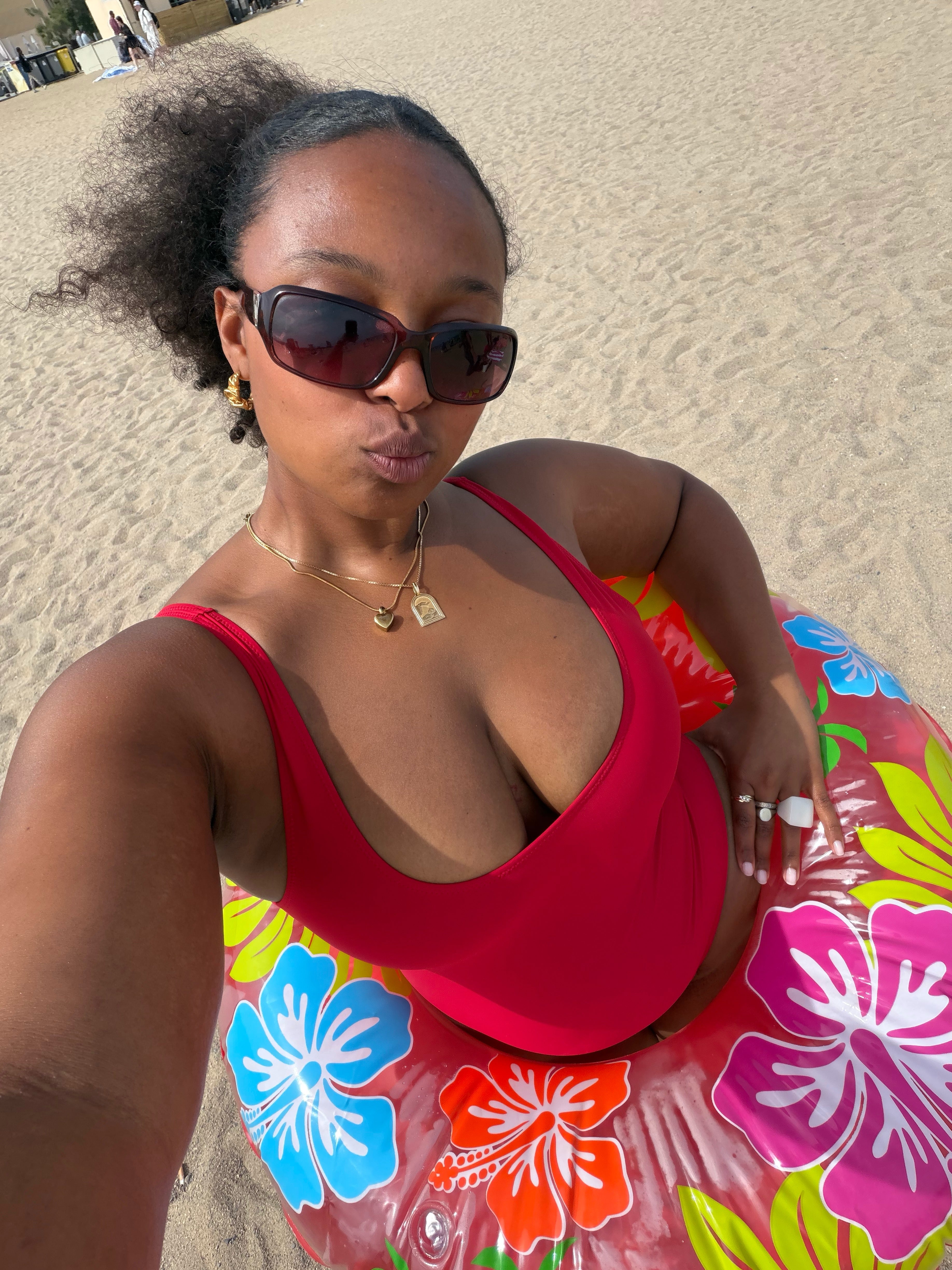 Easy Breezy Scoop Swimsuit, Red