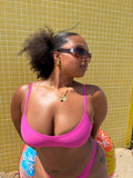 Eclipse Scoop Bikini Top, Hot Pink