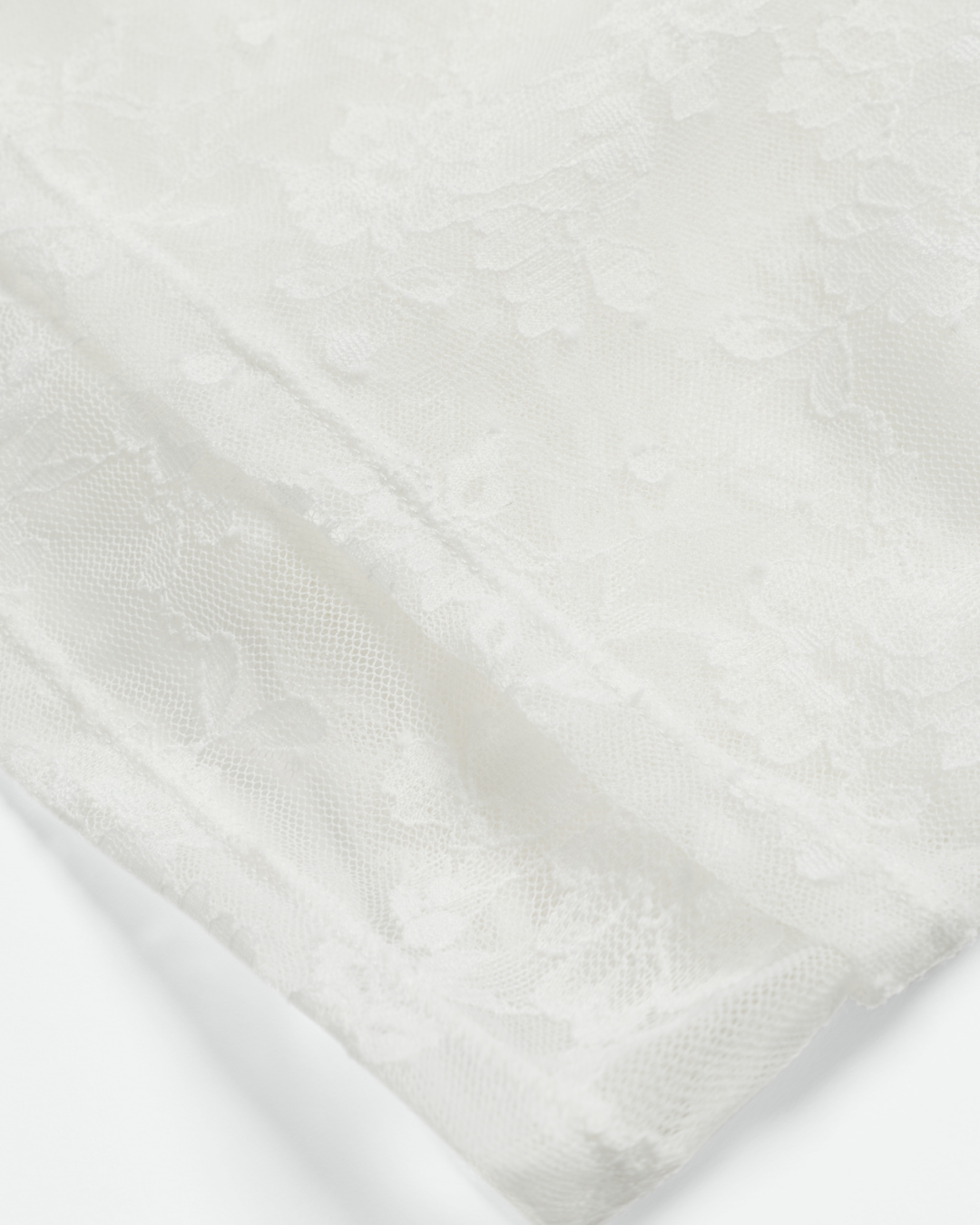 Lace Double Camisole, White