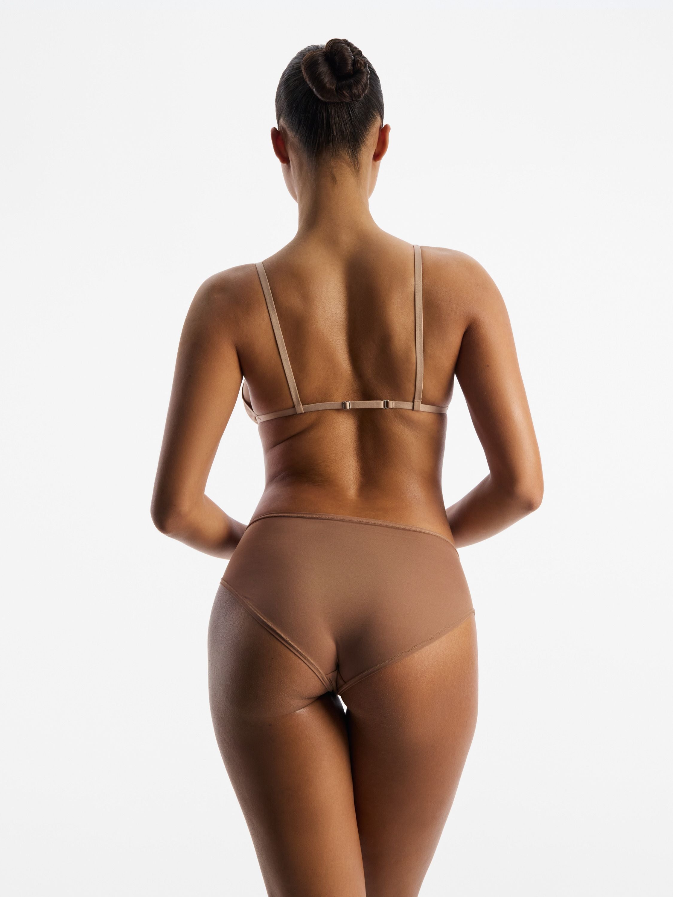 Micro Flex Triangle Bralette, Taupe