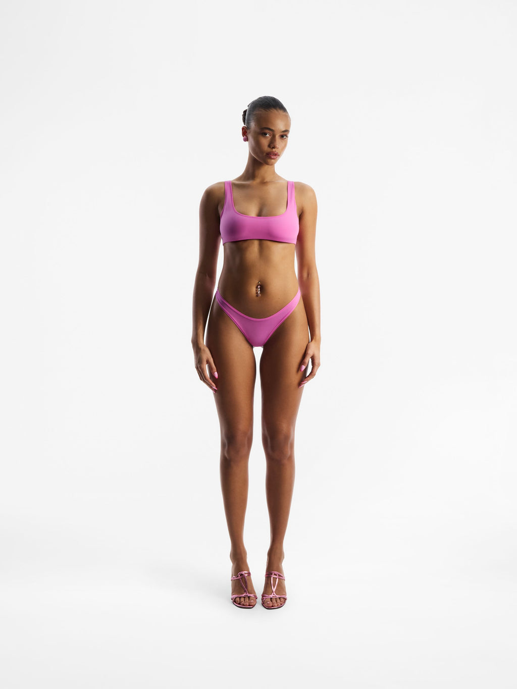 Micro Flex Minimal Scoop Bralette, Fuchsia