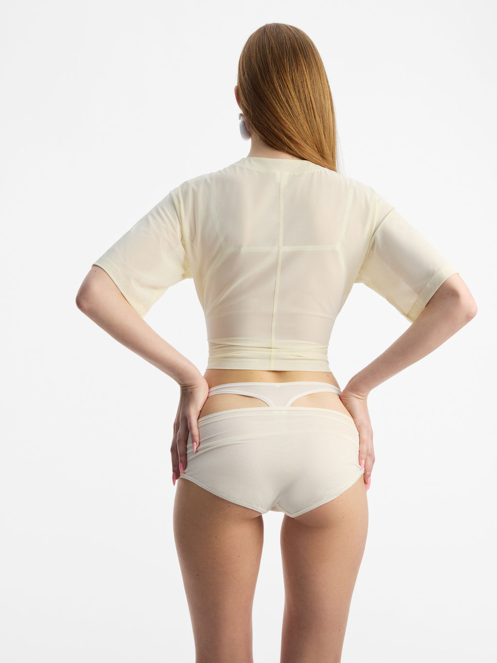 Power Mesh T-Shirt, Ivory