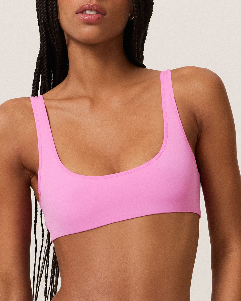 Micro Flex Minimal Scoop Bralette, Fuchsia