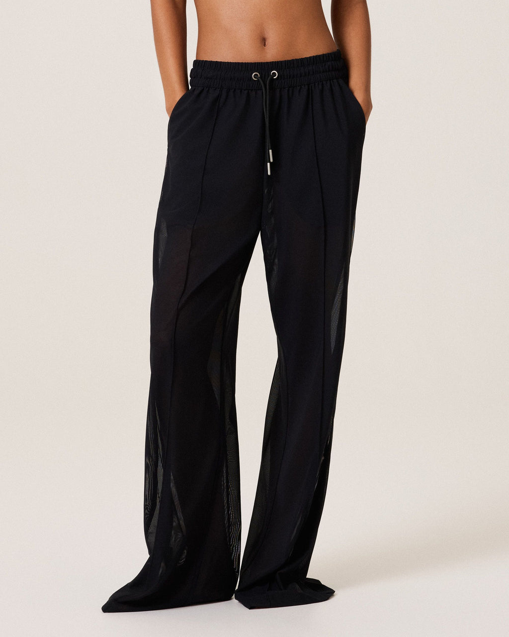 Power Mesh Sweatpants, Black