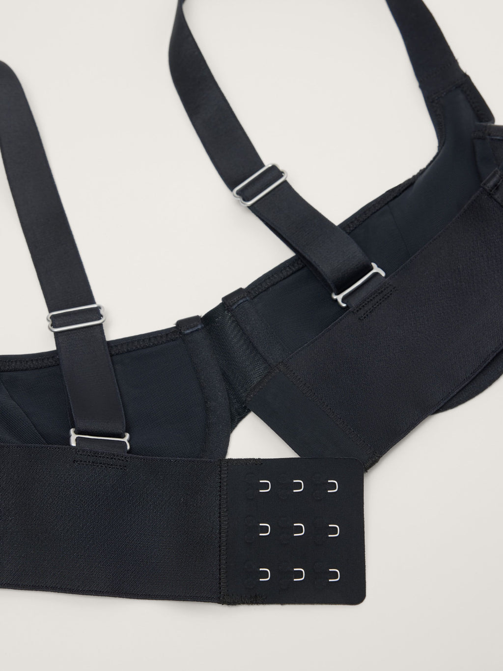 Power Mesh Underwire Demi Bra, Black