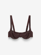 Power Mesh Underwire Demi Bra, Espresso