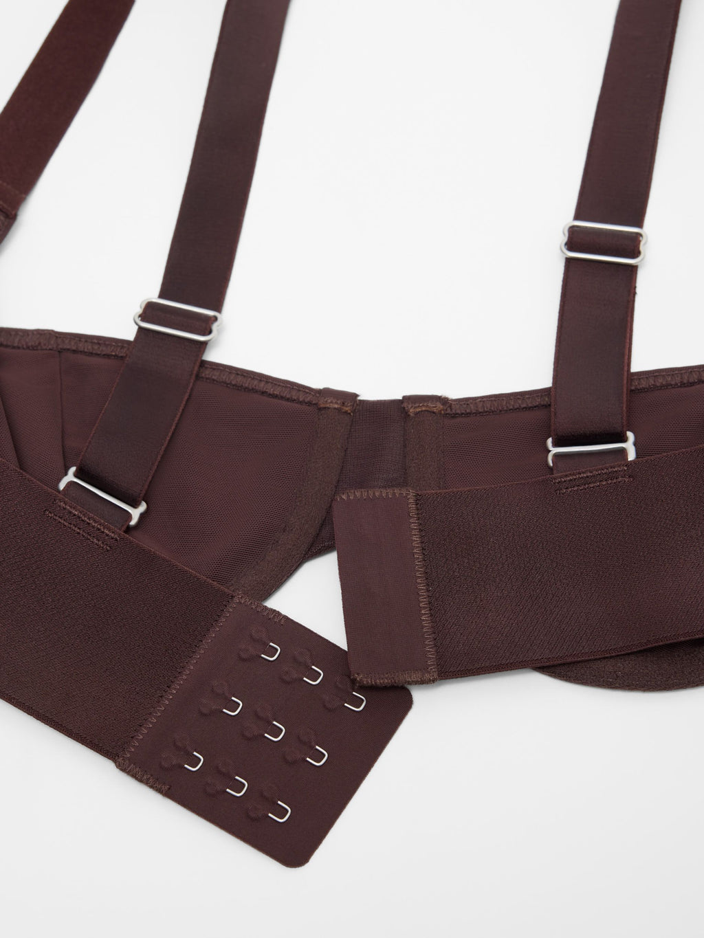 Power Mesh Underwire Demi Bra, Espresso