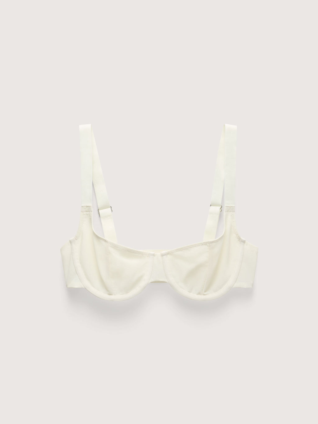 Power Mesh Underwire Demi Bra, Ivory