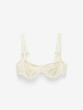 Power Mesh Underwire Demi Bra, Ivory