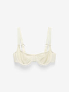 Power Mesh Underwire Demi Bra, Ivory