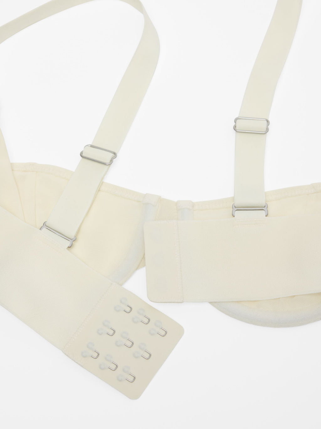 Power Mesh Underwire Demi Bra, Ivory