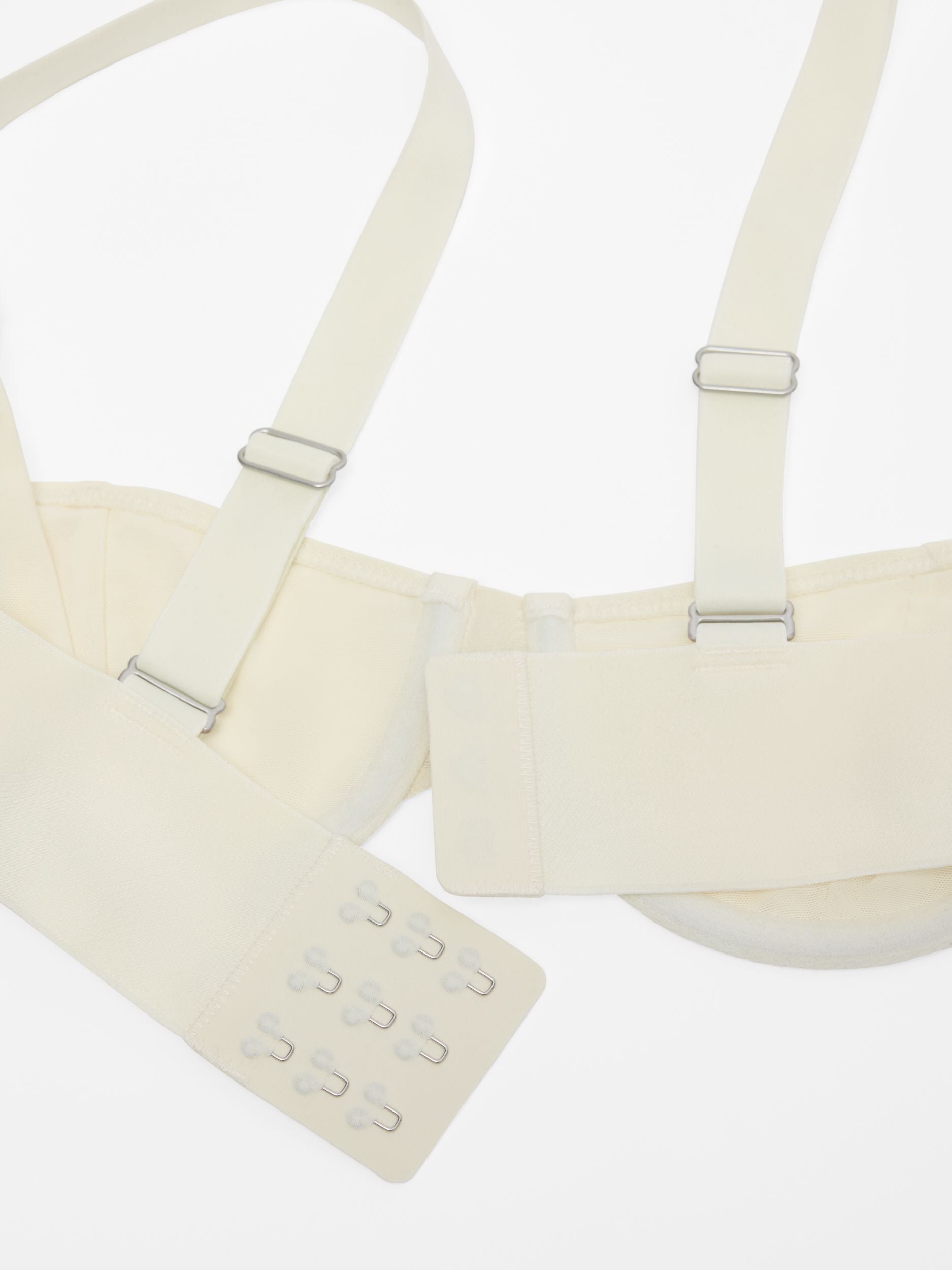 Power Mesh Underwire Demi Bra, Ivory