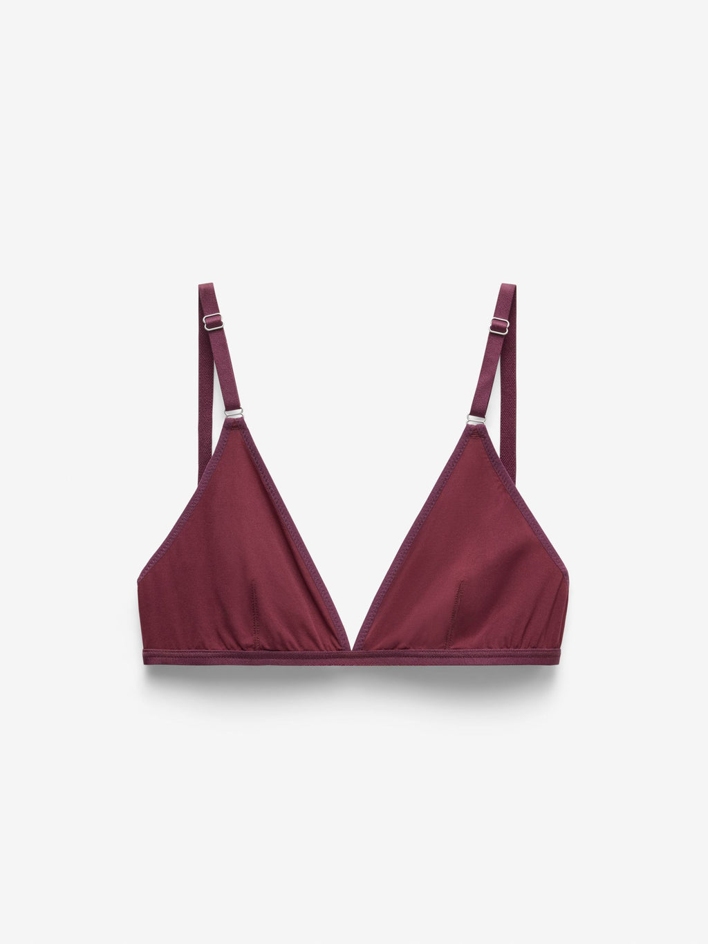 Micro Flex Triangle Bralette, Burgundy