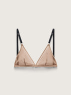 Fine Mesh Triangle Bralette, Taupe