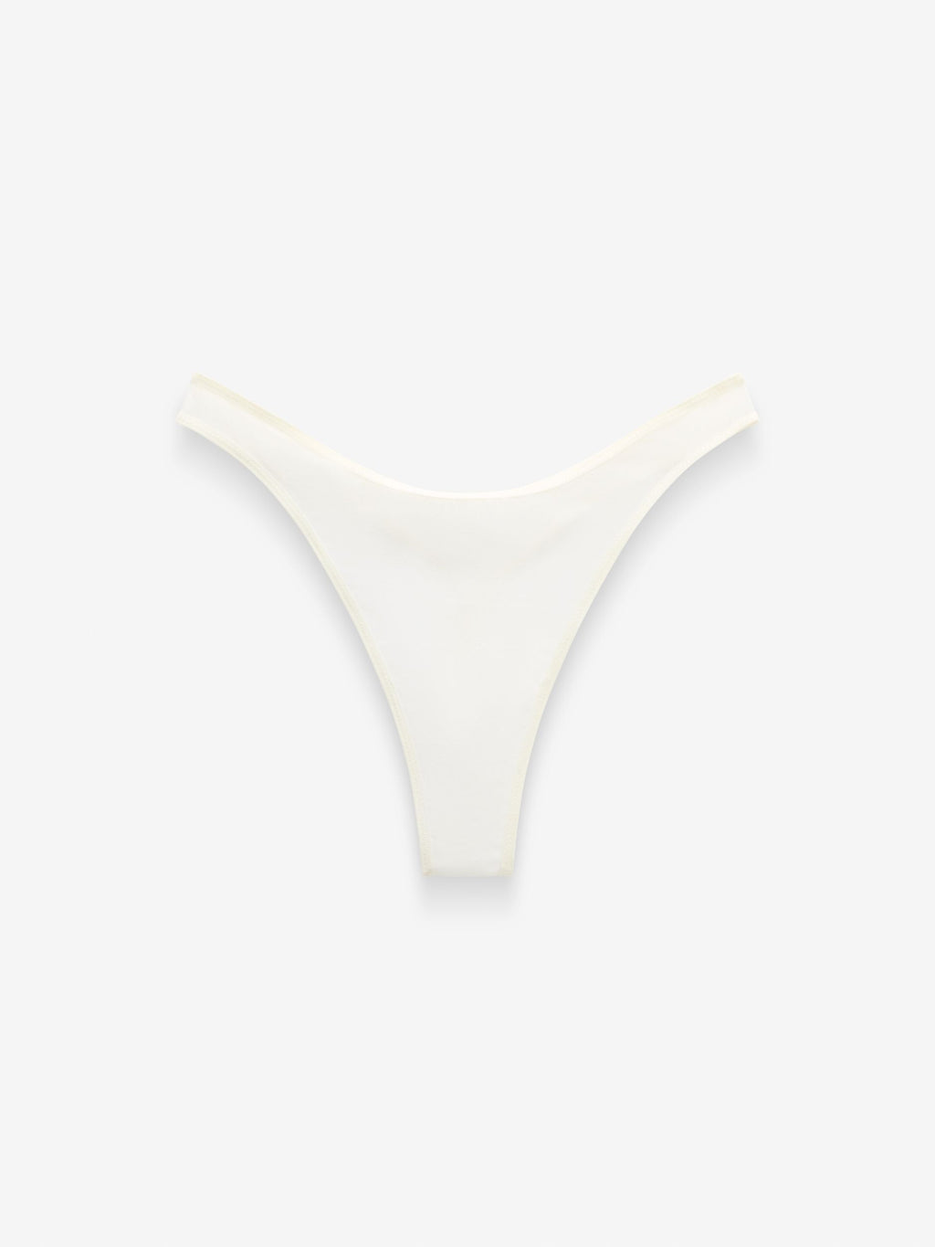 Fine Mesh Dipped Thong, White