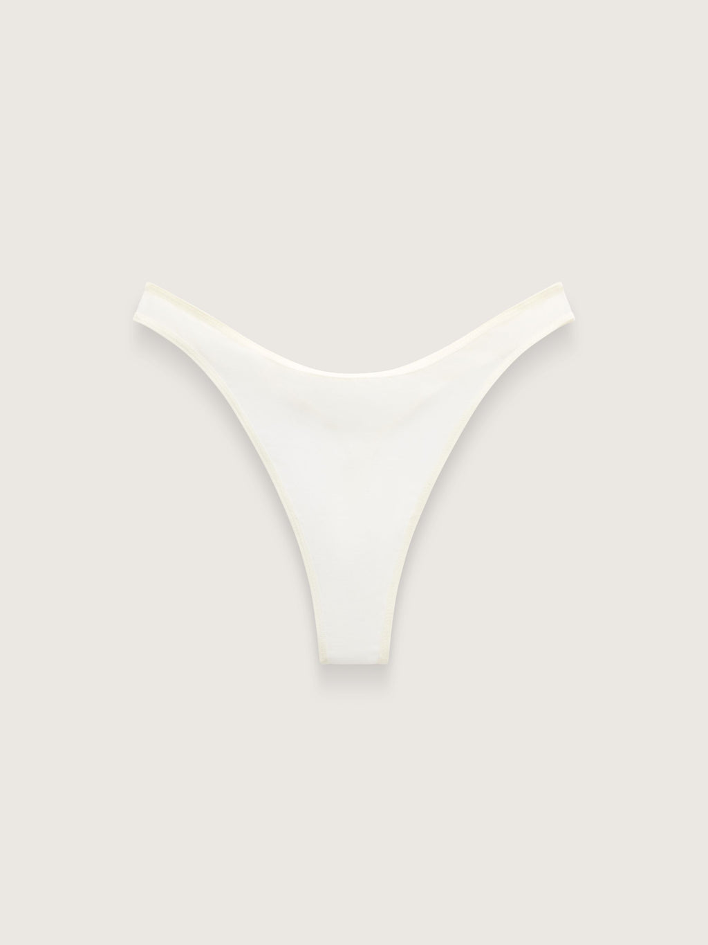 Fine Mesh Dipped Thong, White