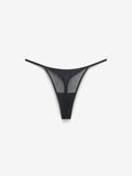 Fine Mesh String Thong, Black