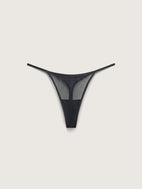 Fine Mesh String Thong, Black