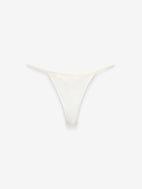 Fine Mesh String Thong, White