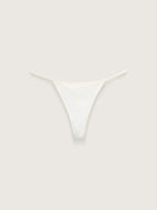 Fine Mesh String Thong, White