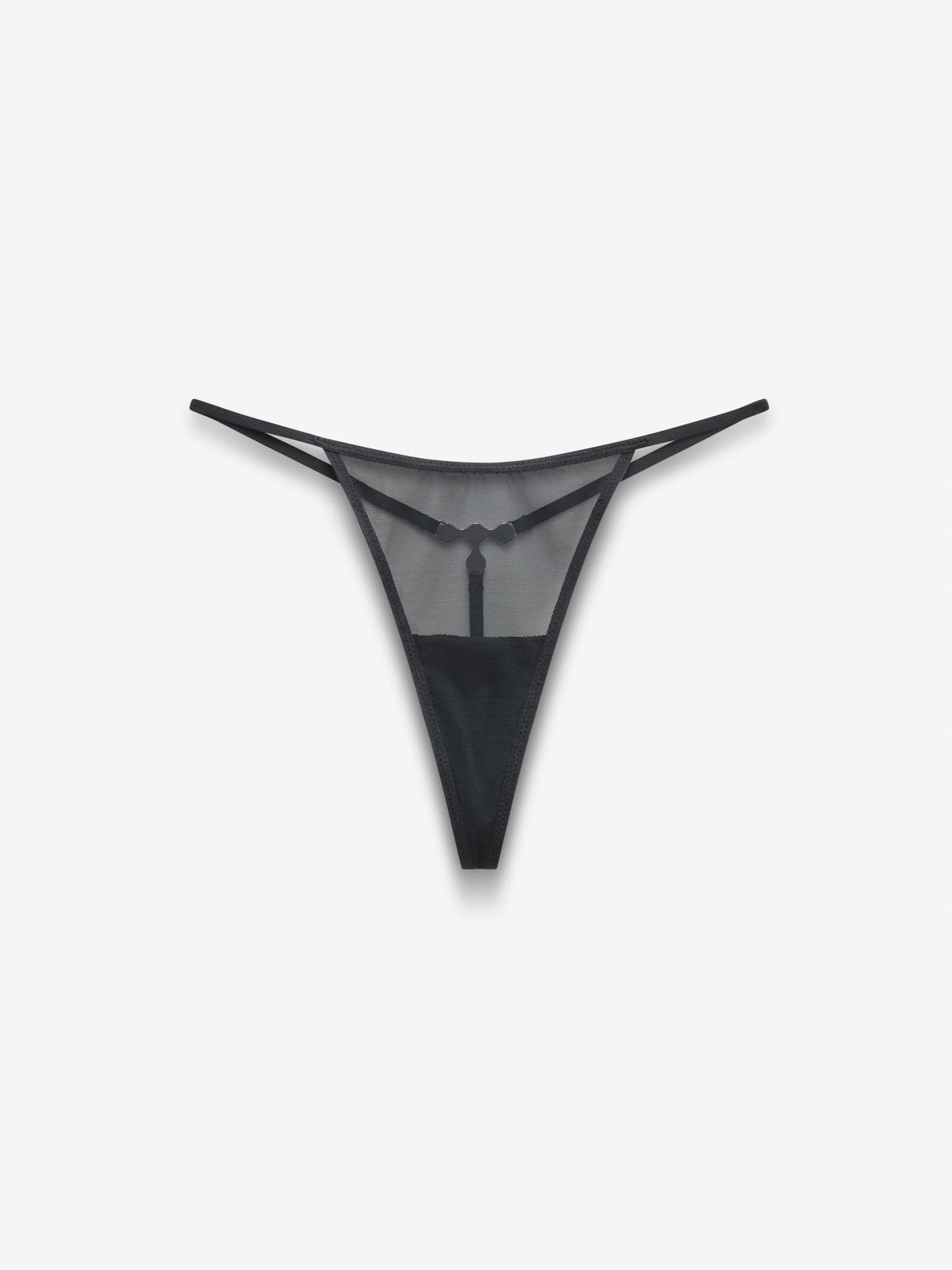Fine Mesh Hardware String Thong, Black – MAIN ROSE