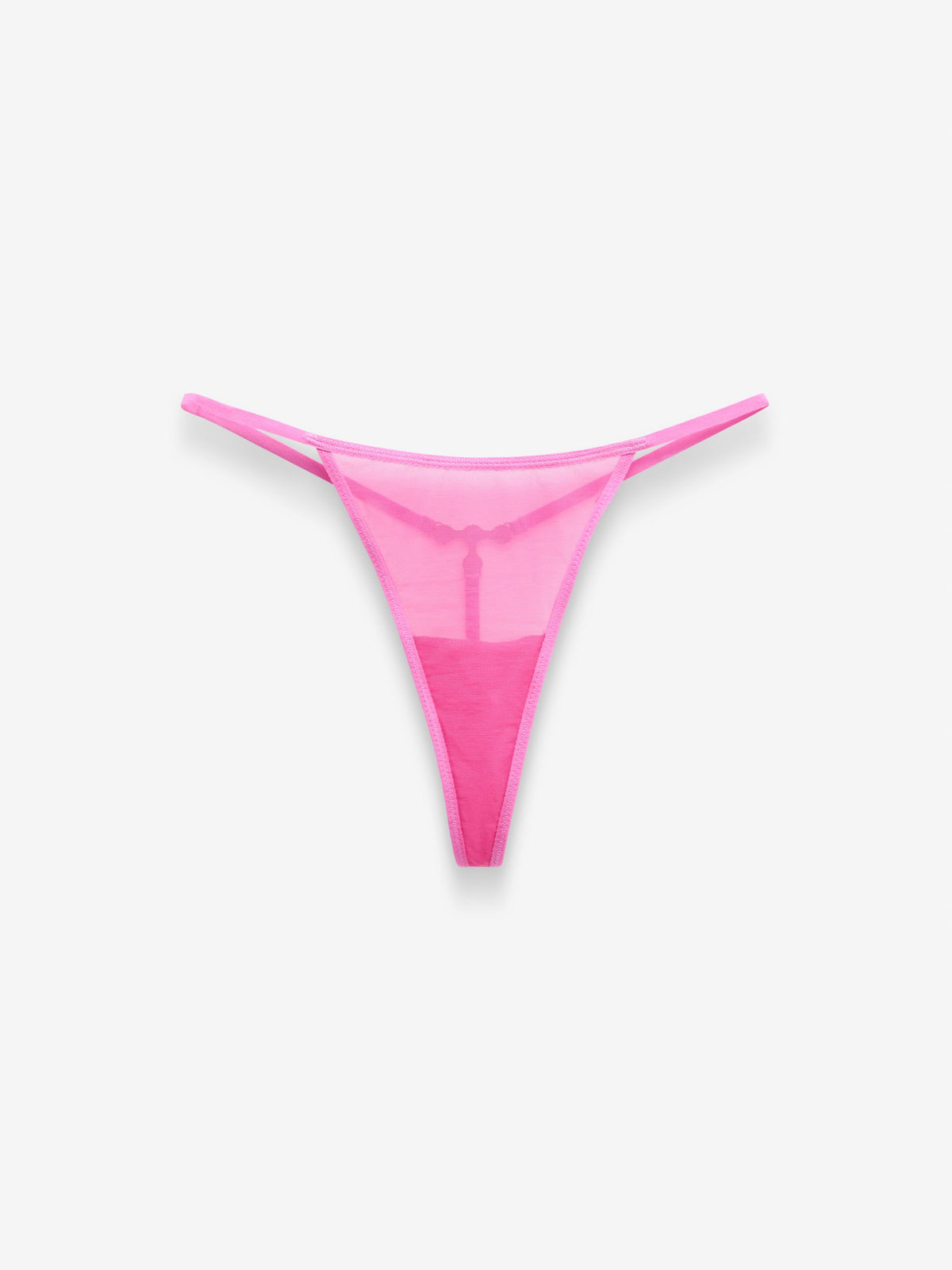 Magic Pink String Fine Mesh Hardware String Thong, Hot Pink – MAIN ROSE