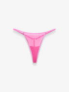 Fine Mesh Hardware String Thong, Hot Pink