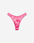 Sheer Stretch Dipped Thong, Pink Rose