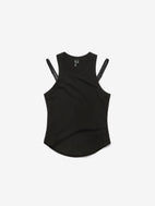 Ultrasoft Rib Strap Tank, Black