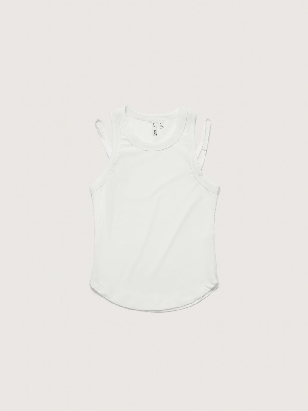 Ultrasoft Rib Strap Tank, White