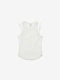 Ultrasoft Rib Strap Tank, White