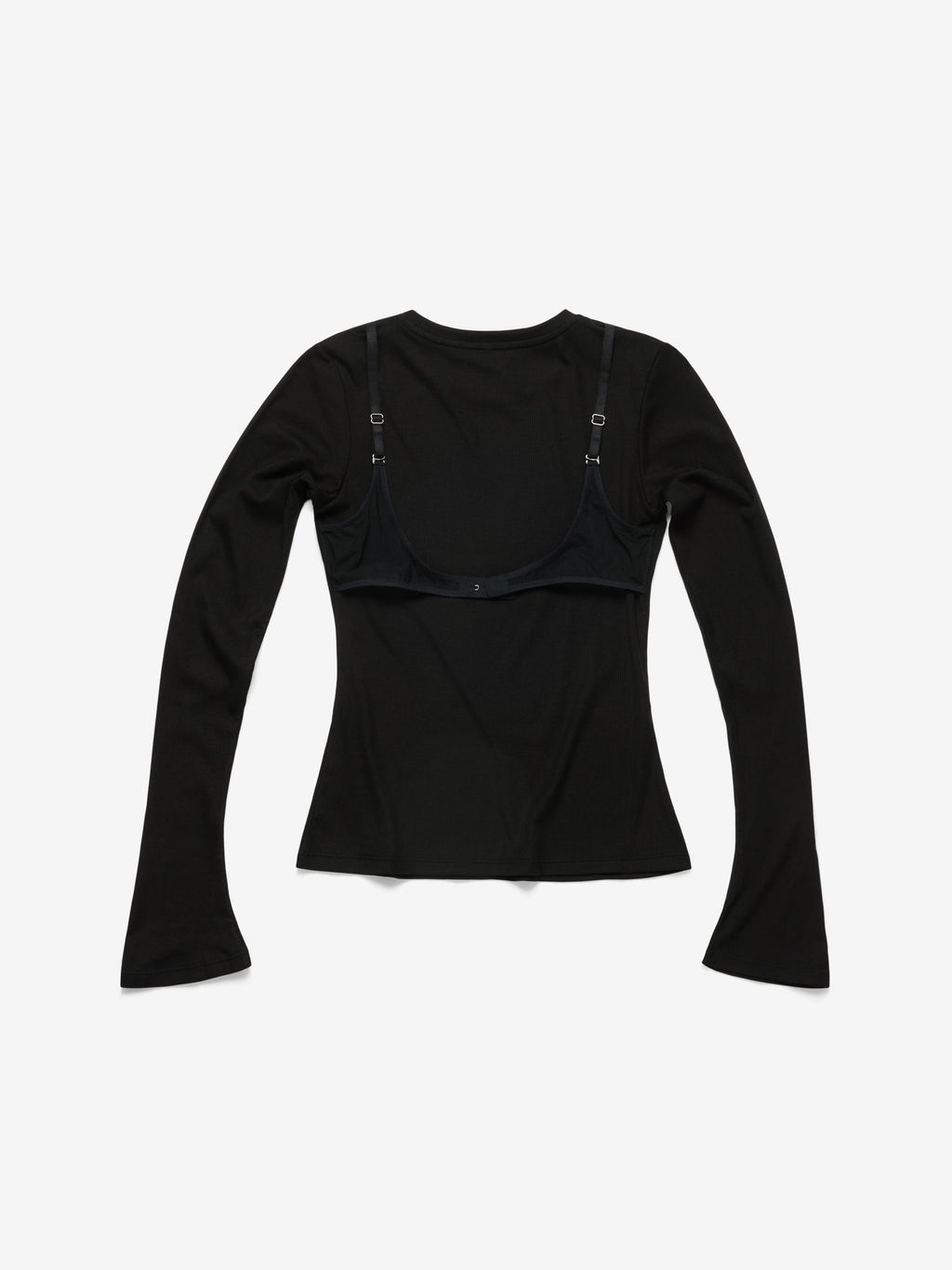 Ultrasoft Rib Long Sleeved Bra Top, Black