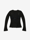 Ultrasoft Rib Long Sleeved Bra Top, Black