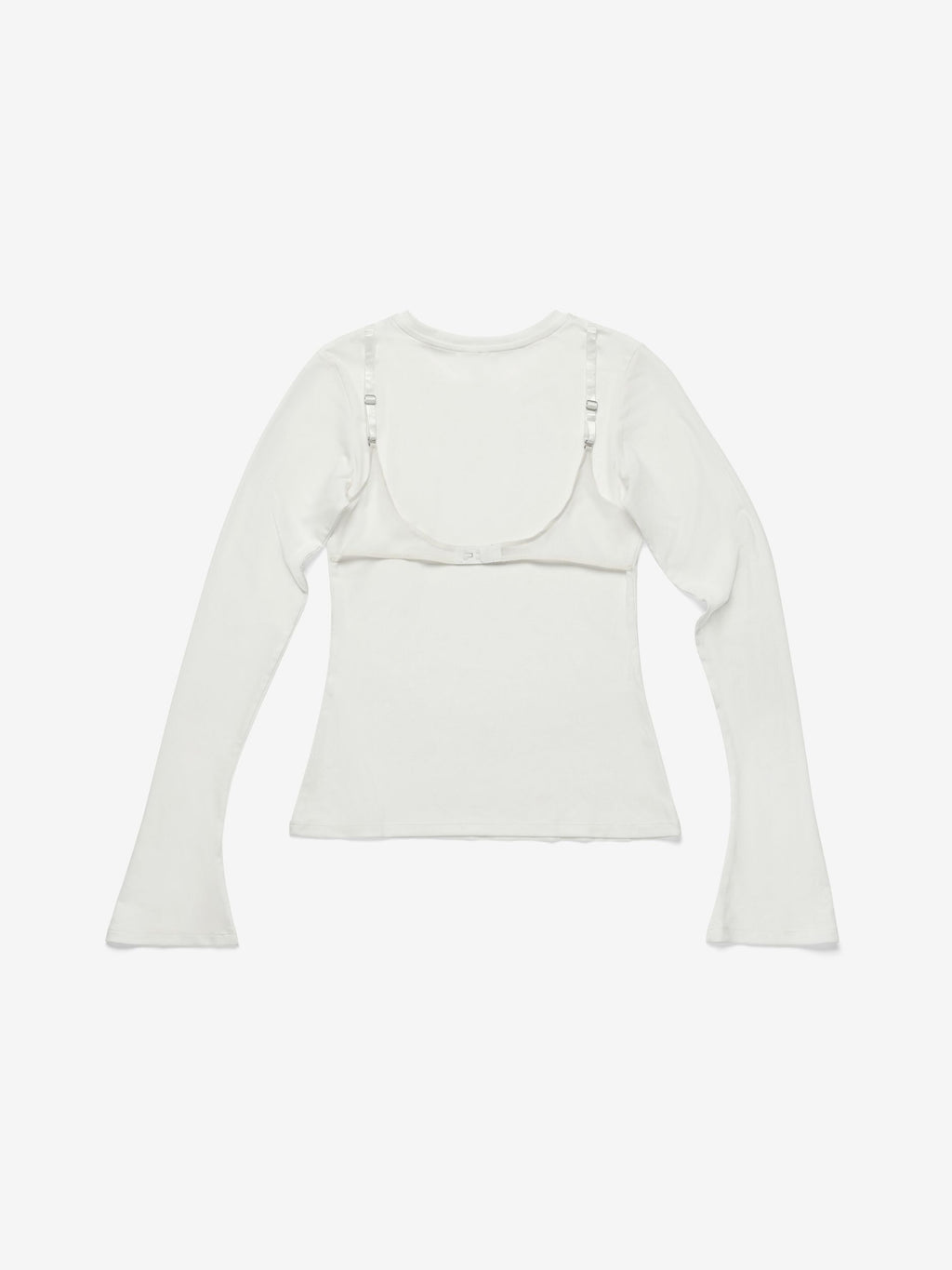 Ultrasoft Rib Long Sleeved Bra Top, White