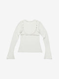 Ultrasoft Rib Long Sleeved Bra Top, White